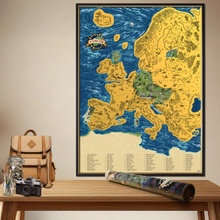 Stieracia mapa Európy - Zlatá DELUXE XL