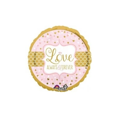 Amscan Balonek fóliový Love Always & Forever, 71 cm