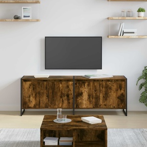 vidaXL ТВ шкаф 140 x 36 x 49.5 см Димящ дъб Инженерна дървесина (886512)