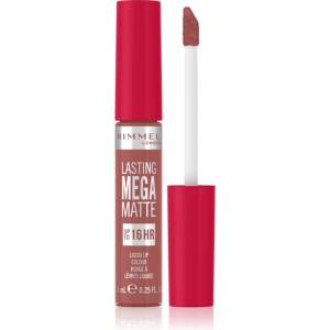 Rimmel Lasting Mega Matte леко течно матиращо червило 16 часа цвят Pink Blink 7, 4ml