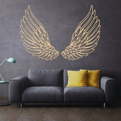 Výjimečná dřevěná dekorace na zeď andělská křídla | ANGELIC: Překližka Topol - Honey 3071 70 x 50 cm 4496-96663 PR0501