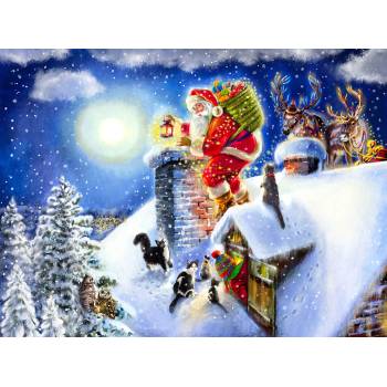 SunsOut - Puzzle Santa on the Roof - 1 000 piese