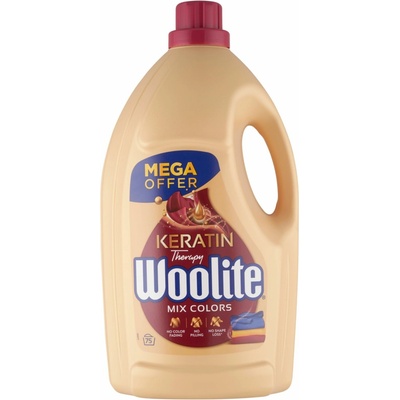 Woolite Keratin Therapy Mix Colors prací gél 75 PD 4,5 l