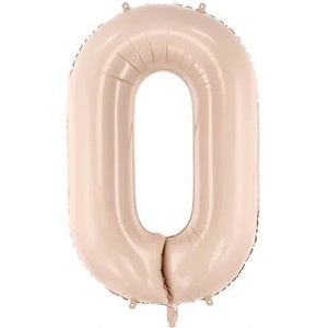 Party Deco Фолиен балон цифра, 72 см, Тъмен Бежов - 0 (fb230t-0-013c)