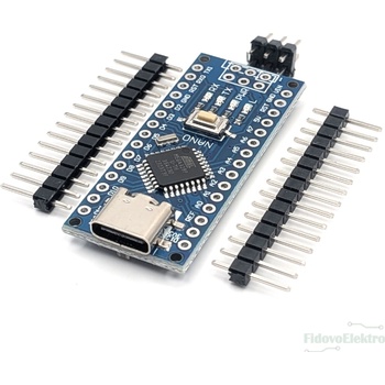 LaskaKit Arduino Nano R3 ATmega328 Klon Konektor: USB-C Provedení: Nepřipájené piny