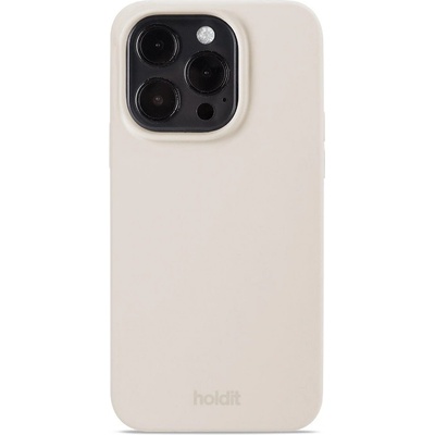Holdit Калъф Holdit - Silicone, iPhone 15 Pro, светлобежов (7330985159947)