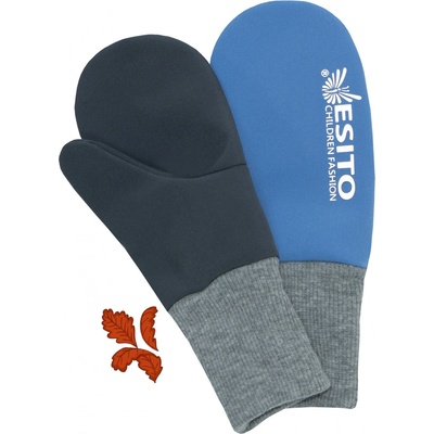 Esito Palcové rukavice softshell Duo modrá