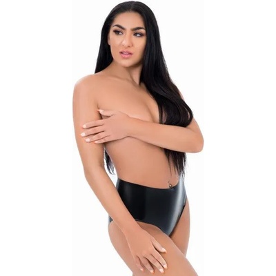 Me You Us Latex Crotchless Panties Black L