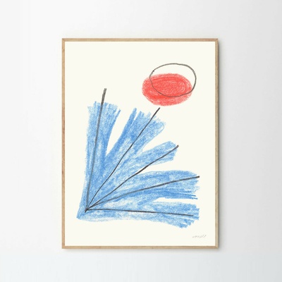 Moikka Plagát Automatic Drawing by Ellie Evelyn Orrell 30x40