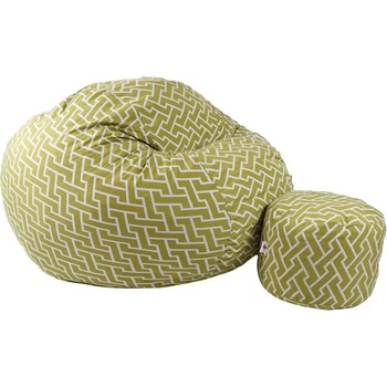 Image 1 of Pufrelax Комплект, Барбарон с табуретка за крака 700л. , King Size, Zippity Green, Перящ се калъф, Пълнеж с микс от мемори пяна и дунапрен, Гама Premium