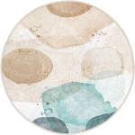 Mila Home Синьо-бежов кръгъл килим подходящ за пране ø 150 cm Puddle - Mila Home (HKC-YuvHali-35-150x150)