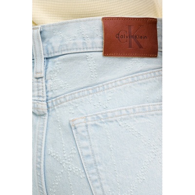 Calvin Klein Jeans къс панталон дамски от деним (LV047F494G)