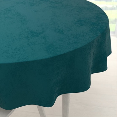 Biante Zamatový okrúhly obrus Velvet Premium SVP-025 Petrolejový Ø 110 cm
