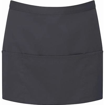 Premier Workwear Pracovná zástera krátka s vreckami PR155 Charcoal 60 x 33 cm