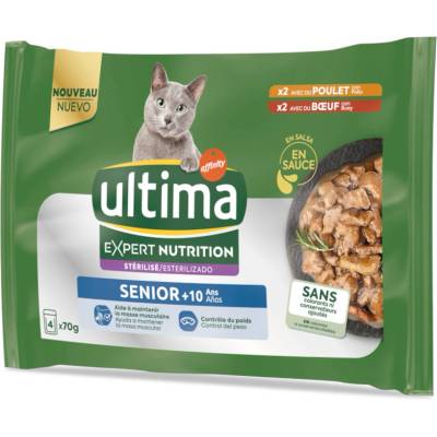 Ultima Cat Expert Nutrition Senior kuřecí a hovězí 44 x 70 g