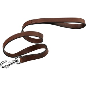 Ferplast Vip Brown Lead - Елегантен кожен повод за кучета, 120 см. , ширина 15 мм