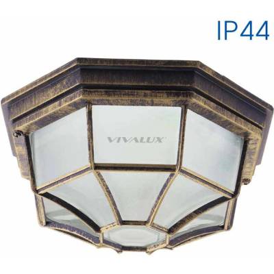 VIVALUX ПЛАФОН e27 ip44 Ф27 cm АНТИЧНО ЗЛАТО vivalux berlin (3800228028216)