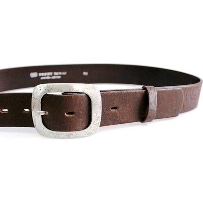 Penny Belts dámský kožený opasek EXKLUZIV 50-V2-40 tmavě hnědý