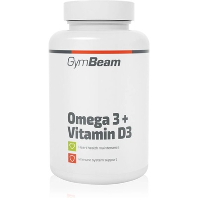 GymBeam Omega 3 + Vitamin D3 капсули с есенциални мастни киселини 126 гр