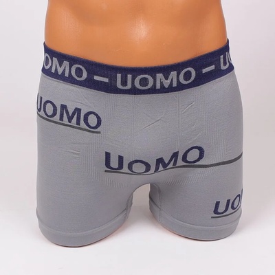 Светлосив мъжки боксер с надпис