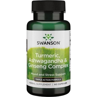 Swanson Turmeric, Ashwagandha & Ginseng Complex [60 капсули]