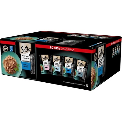 SHEBA Delicacy Rybne Smaki sáčky 80 x 85 g