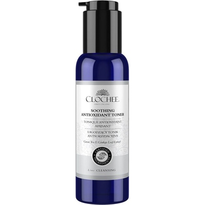 Clochee Simply Organic antioxidační tonikum pro zklidnění pleti Green Tea & Ginkgo Leaf Extract, Fragrance Free 100 ml