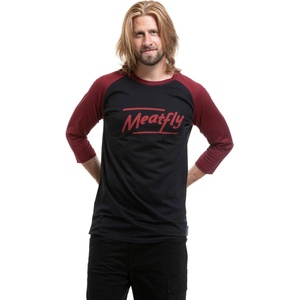 Meatfly мъжка тениска Kennedy Raglan Brown Red / Black Meatfly | Cheren | МЪЖЕ | S