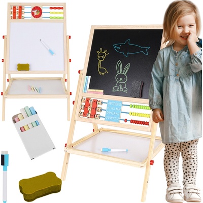 Jeujura Drevená multifunkčná tabuľa 58 x 45 cm s príslušenstvom