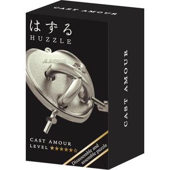 Hanayama Метален логически пъзел Hanayama - Mini Huzzle Cast Amour, silver (515181)