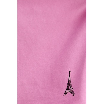 Karl Lagerfeld Памучна тениска Karl Lagerfeld дамска в розово A4W17086 (A4W17086)