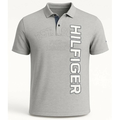 Tommy Hilfiger pánské polo tričko CF šedé