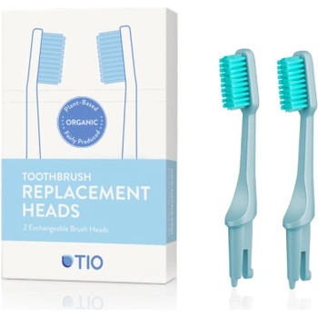 Tio náhradní hlavice k zubnímu kartáčku medium ledovcově modrá 2 ks