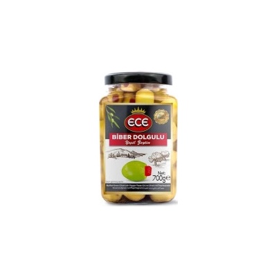 Ece Biber Dolgulu Yesil Zeytin olivy plněné paprikou 700 g