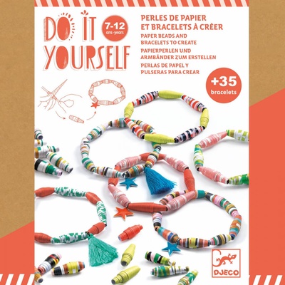 DJECO DIY Pestré náramky korálky papierové