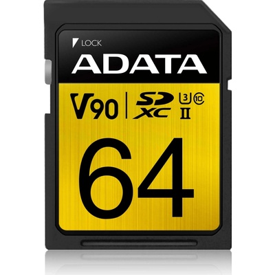 ADATA SDXC 64GB UHS-II U3 ASDX64GUII3CL10-C