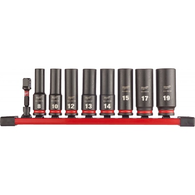 MILWAUKEE Sada nástrčných kľúčov SHOCKWAVE 3/8" dlhé 9 ks