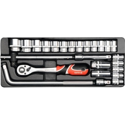 YATO Sada nástrčných kľúčov a račne 1/2" 25 ks