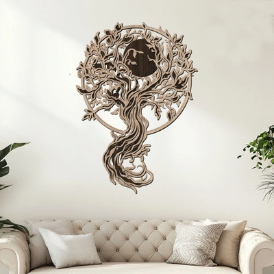 dřevo života 3 vrstvý dřevěný strom ROVNOVÁHY Rozměry (cm): 43x60, Zvolte barvu dekoru: Dub Sonoma-Wenge