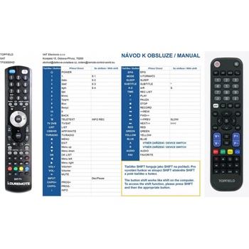 Dálkový ovladač General Topfield TFS3000 HD, TF-S3000RHD