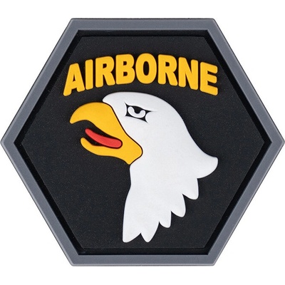 Gumová nášivka 101 Inc Hexagon 101st Airborne - farebná