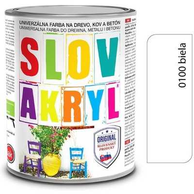 Slovlak Slovakryl 0,75kg 0100 biely