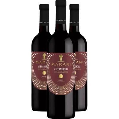 Marani ALEXANDROULI červené polosladké víno 11,5% 3 x 0,75 l (holá lahev)