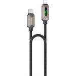 Yesido Кабел за данни Yesido (CA199) - USB-C към Lightning, 27W, 3A, 1.2m, цинкова сплав, оплетена оплетка - Черен