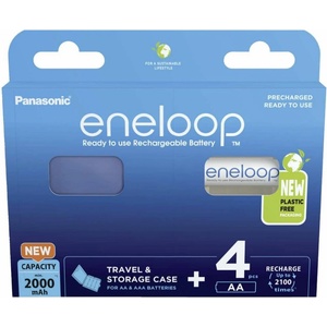 Panasonic Акумулаторни батерии Eneloop BK-3MCDEC4BE (39067927), AA, 1.2V, 2000mAh, NiMH, 4бр, кутийка за батерии (39067927)