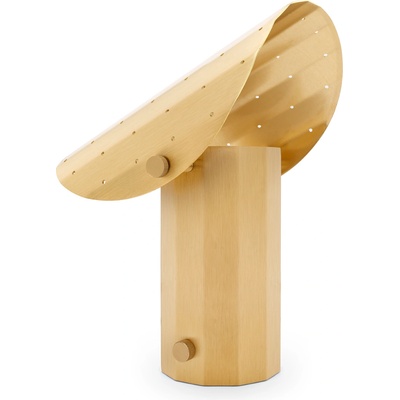 Kaspa Apolin Настолна лампа с перфориран абажур, 30 см, матиран месинг (41212105)