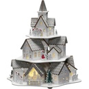 Vánoční osvětlení Konstsmide 3278-210 dřevěná figurka dům tržnice teplá bílá LED teplá bílá časoměřič se spínačem