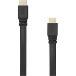 SBOX Кабел sbox, hdmi(м) към hdmi(м), плосък, 1.5м, черен (hdmi-flat-15b)