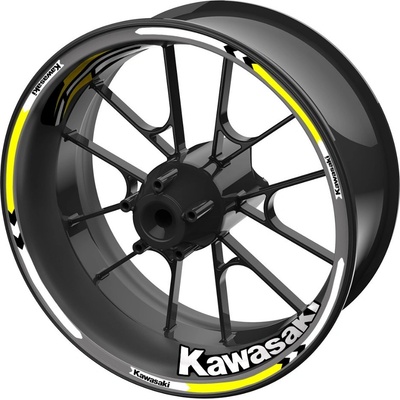 SEFIS sada farebných prúžkov EASY na kolesa Kawasaki žltá