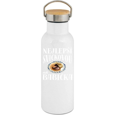 123TRIKO termoska Nejlepší svíčkovou vaří Babička v2. Tričko 500 ml narozeniny